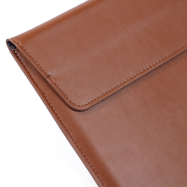 PU Leather Ultra-thin Envelope Bag Laptop Bag for MacBook Air / Pro 11 inch, with Stand Function(Brown) - Protective Bags by PMC Jewellery | Online Shopping South Africa | PMC Jewellery | Buy Now Pay Later Mobicred