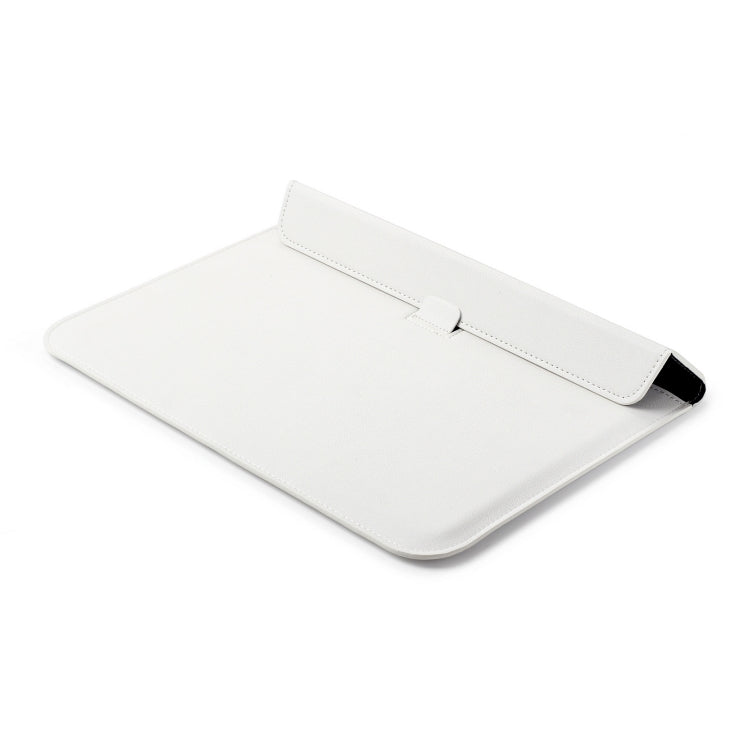 PU Leather Ultra-thin Envelope Bag Laptop Bag for MacBook Air / Pro 15 inch, with Stand Function(White) - free shipping - PMC Jewellery - Order now!