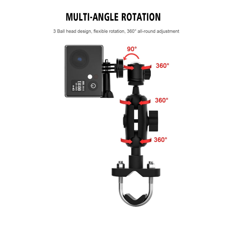 CS-1134A1 Motorcycle Bike Action Camera Recorder Mobile Phone Fixing Bracket Holder, Handlebar Version - Holder by PMC Jewellery | Online Shopping South Africa | PMC Jewellery | Buy Now Pay Later Mobicred