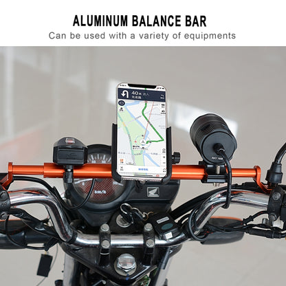 CS-859A5 Motorcycle Electric Vehicle Aluminum Alloy Extended Balance Bar Headlight Mobile Phone Bracket(Orange) - Others by PMC Jewellery | Online Shopping South Africa | PMC Jewellery | Buy Now Pay Later Mobicred