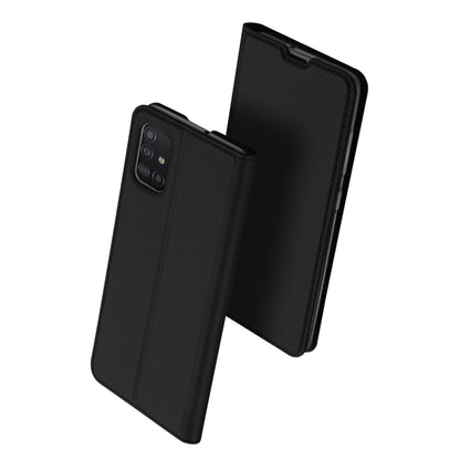 For Samsung Galaxy A51 DUX DUCIS Skin Pro Series Horizontal Flip PU + TPU Leather Case with Holder & Card Slots(Black) - Galaxy Phone Cases by DUX DUCIS | Online Shopping South Africa | PMC Jewellery | Buy Now Pay Later Mobicred