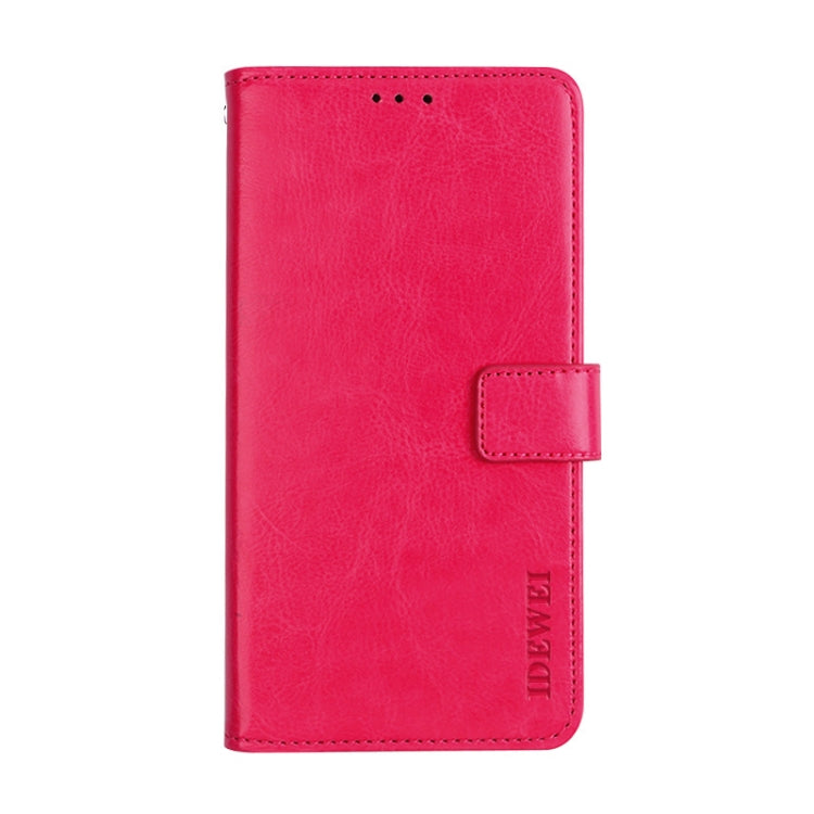 For Blackview BV9900 Pro idewei Crazy Horse Texture Horizontal Flip Leather Case with Holder & Card Slots & Wallet(Rose Red) - More Brand by idewei | Online Shopping South Africa | PMC Jewellery | Buy Now Pay Later Mobicred