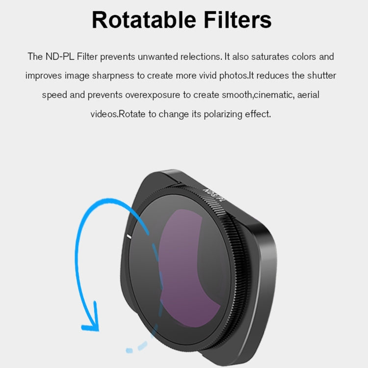 STARTRC 1108493 4 In 1 ND8PL + ND16PL + ND32PL + ND64PL Adjustable Lens Filter Set for DJI OSMO Pocket 2 - Lens Accessories by STARTRC | Online Shopping South Africa | PMC Jewellery | Buy Now Pay Later Mobicred