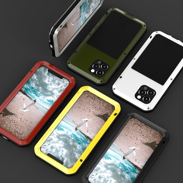 For iPhone 12 Pro LOVE MEI Metal Shockproof Life Waterproof Dustproof Protective Case(Red) - free shipping - PMC TechLife - Order now!