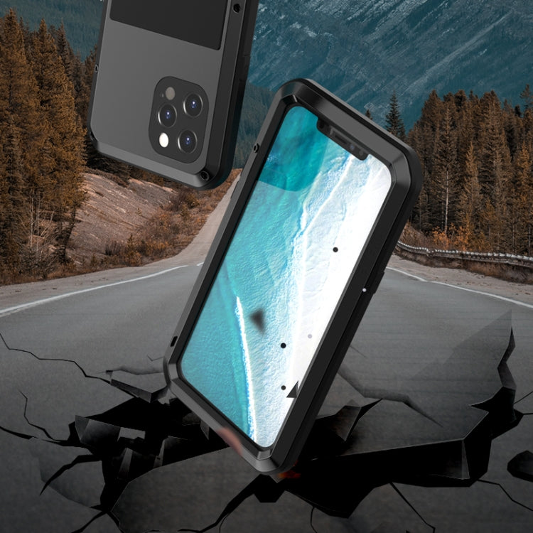 For iPhone 12 Pro Max LOVE MEI Metal Shockproof Life Waterproof Dustproof Protective Case(Black) - free shipping - PMC TechLife - Order now!