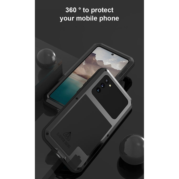 For Samsung Galaxy Note 20 LOVE MEI Metal Shockproof Waterproof Dustproof Protective Case without Glass(White) - Galaxy Note20 Cases by LOVE MEI | Online Shopping South Africa | PMC TechLife | Buy Now Pay Later Mobicred