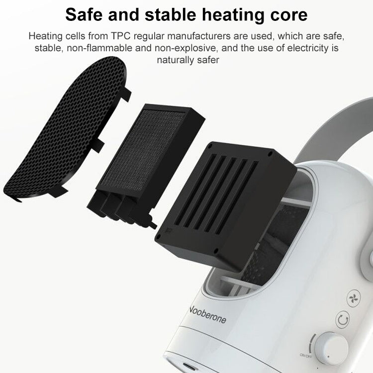 600W Winter Mini Electric Warmer Fan Heater Shaking Head Desktop Household Radiator Energy Saving, UK Plug (White) - Electric Heaters by PMC Jewellery | Online Shopping South Africa | PMC Jewellery | Buy Now Pay Later Mobicred