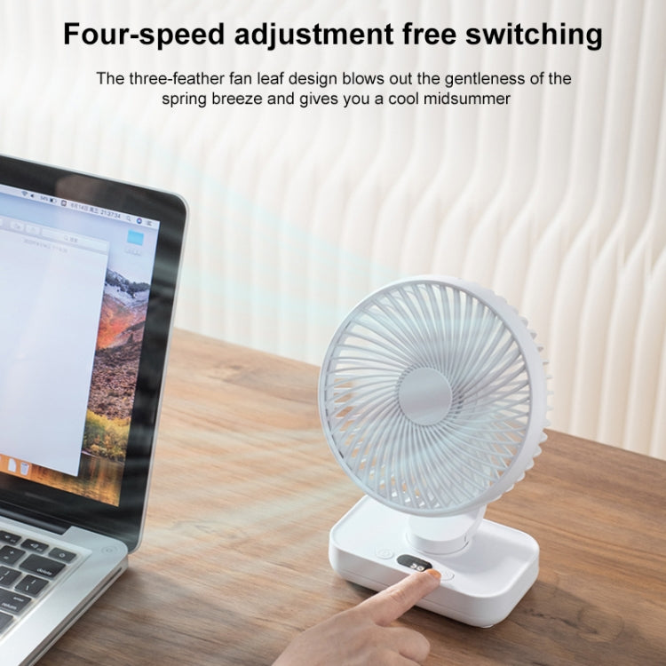 D606Y Portable Desktop Oscillating Small Fan (Black) - Electric Fans by PMC TechLife | Online Shopping South Africa | PMC TechLife