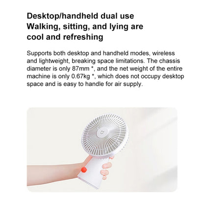 Original Xiaomi Mijia Desktop Handheld 2 in 1 Electric Fan (White) - Electric Fans by Xiaomi | Online Shopping South Africa | PMC Jewellery | Buy Now Pay Later Mobicred