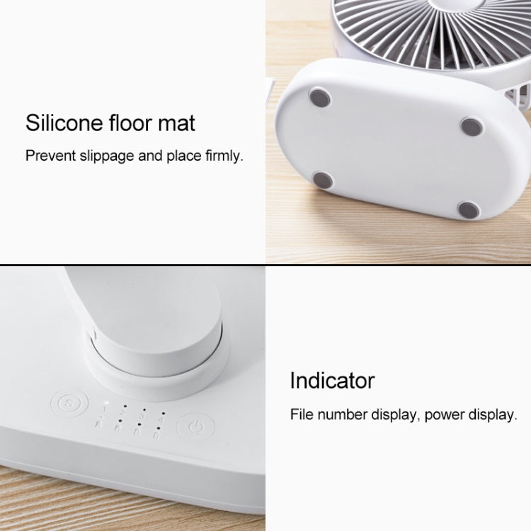 D77 4W Micro USB & USB-C / Type-C Rechargeable Portable Four-speed Adjustable Automatic Head Shaking Desktop Fan(Pink) - free shipping - PMC Jewellery - Order now!