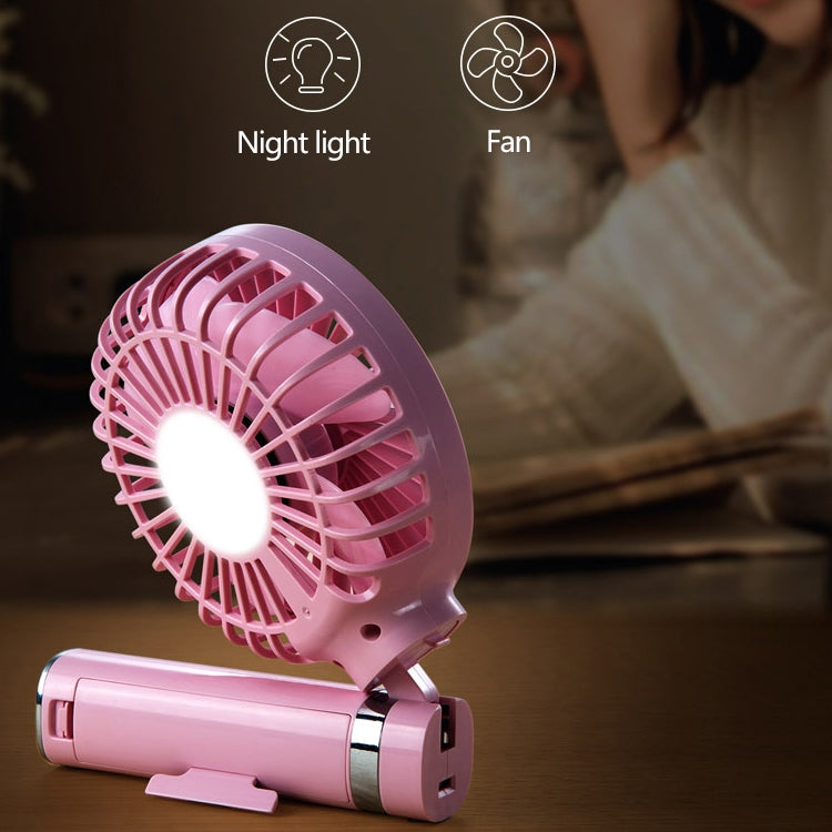 S2 Portable Foldable Handheld Electric Fan, with 3 Speed Control & Night Light (Purple) - Electric Fans by PMC Jewellery | Online Shopping South Africa | PMC Jewellery | Buy Now Pay Later Mobicred