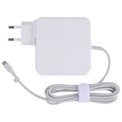 87W USB-C / Type-C Power Adapter Portable Charger with 1.8m Charging Cable, EU Plug(White) - USB Charger by PMC Jewellery | Online Shopping South Africa | PMC Jewellery | Buy Now Pay Later Mobicred