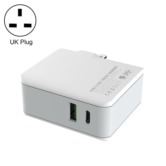 LDNIO A4403C 30W PD + Auto-id Foldable Fast Travel Charger with 1m Micro USB Cable, UK Plug - USB Charger by LDNIO | Online Shopping South Africa | PMC Jewellery | Buy Now Pay Later Mobicred