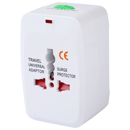 110-250V Multi-function Travel Universal Converter with Dual USB Interfaces, EU / UK / US / AU Plug(White) - USB Charger by PMC Jewellery | Online Shopping South Africa | PMC Jewellery | Buy Now Pay Later Mobicred