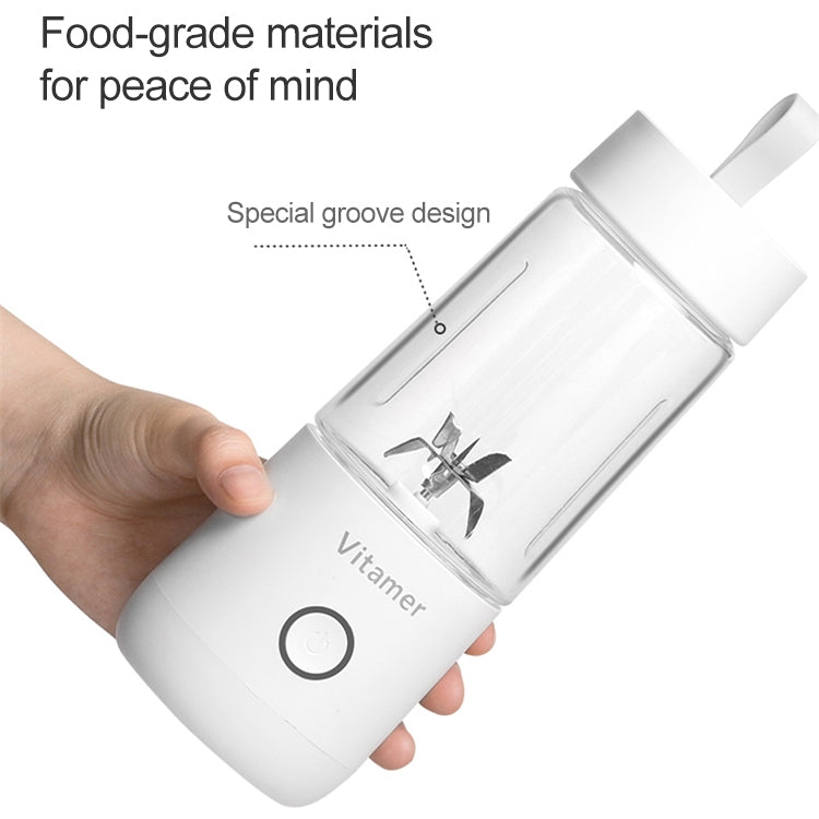 Vitamer USB Mini Portable Juicer Juice Blender Lemon Fruit Squeezers Reamers Bottle (White) - Electric juicers by PMC TechLife | Online Shopping South Africa | PMC TechLife | Buy Now Pay Later Mobicred
