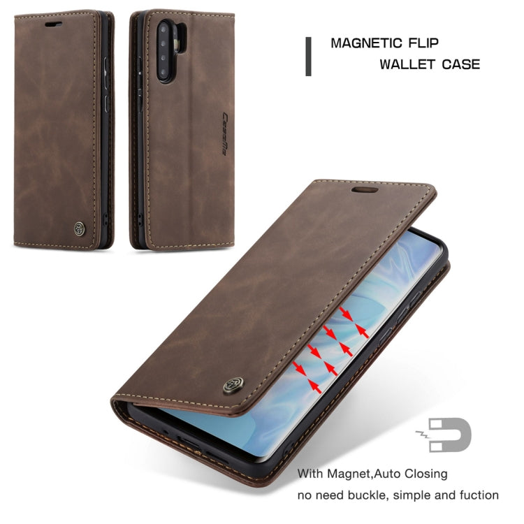 CaseMe-013 Multifunctional Retro Frosted Horizontal Flip Leather Case for Huawei P30 Pro, with Card Slot & Holder & Wallet (Coffee) - Huawei Cases by CaseMe | Online Shopping South Africa | PMC Jewellery