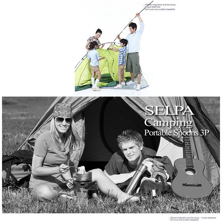 Three-Piece Stainless Steel Foldable Outdoor Cutlery - Cookwares & Tablewares by PMC TechLife | Online Shopping South Africa | PMC TechLife | Buy Now Pay Later Mobicred