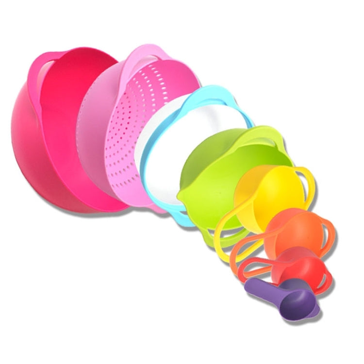 8 Pieces Set Creative Rainbow Salad Bowl Measuring Cup Measuring Spoon Kitchen Tools - Gadgets by PMC Jewellery | Online Shopping South Africa | PMC Jewellery | Buy Now Pay Later Mobicred