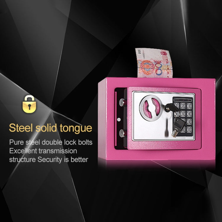 17E Home Mini Electronic Security Lock Box Wall Cabinet Safety Box with Coin-operated Function(Pink) - Safety Box by PMc TechLife | Online Shopping South Africa | PMc TechLife | Buy Now Pay Later Mobicred