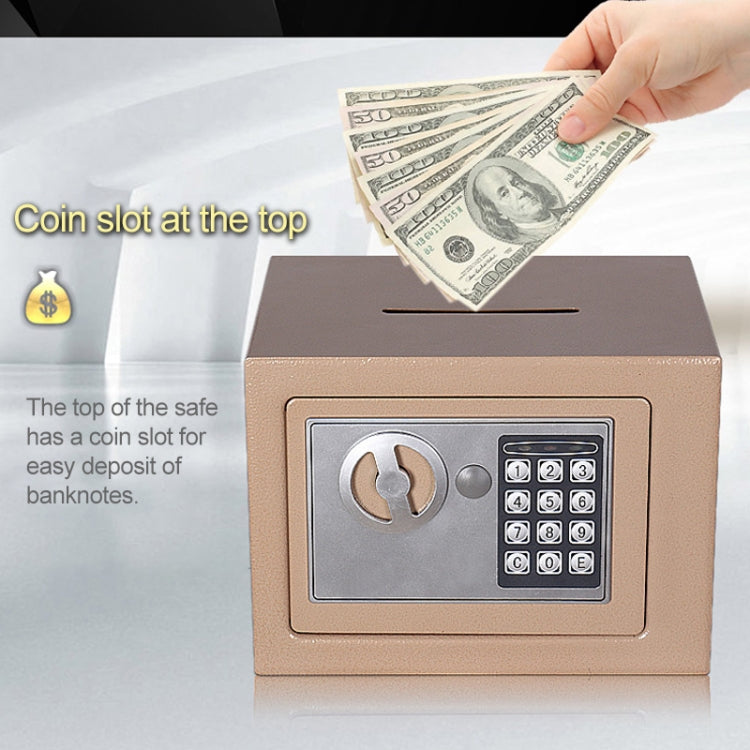 17E Home Mini Electronic Security Lock Box Wall Cabinet Safety Box with Coin-operated Function(Obsidian Black) - free shipping - PMc TechLife - Order now!
