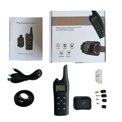 885-1 Rechargeable Training Dogs Stop Barkin Remote Control with Collar Receiver, Support Electric Shock & Vibration & Light & Sound Mode, EU Plug - Training Aids by PMC Jewellery | Online Shopping South Africa | PMC Jewellery | Buy Now Pay Later Mobicred