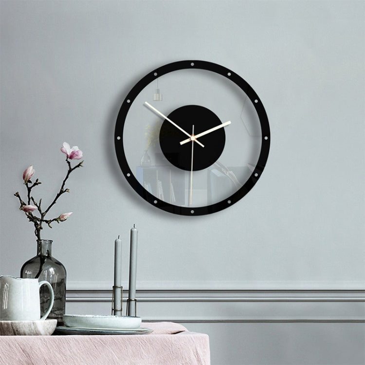 TM011 B Round Wooden Dial Transparent Acrylic Mute Wall Clock - Wall Clock by PMc TechLife | Online Shopping South Africa | PMc TechLife | Buy Now Pay Later Mobicred