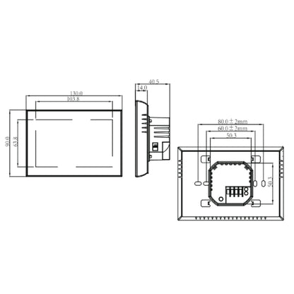 BHT-8000-GCLW-SS Brushed Stainless Steel Mirror Controlling Water/Gas Boiler Heating Energy-saving and Environmentally-friendly Smart Home Negative Display LCD Screen Round Room Thermostat with WiFi - Thermostat & Thermometer by PMC Jewellery | Online Shopping South Africa | PMC Jewellery | Buy Now Pay Later Mobicred