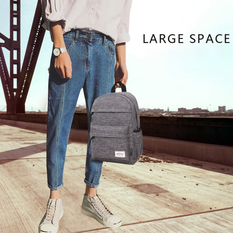 Universal Multi-Function Canvas Cloth Laptop Computer Shoulders Backpack Students Bag for 13-15 inch, Size: 36x25x10cm(Grey) - Backpack by PMC Jewellery | Online Shopping South Africa | PMC Jewellery | Buy Now Pay Later Mobicred