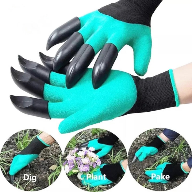 A Pair Latex Gloves with Claws ABS Plastic Gloves for Digging and Planting(Purple) - Garden Hand Tools by PMC Jewellery | Online Shopping South Africa | PMC Jewellery