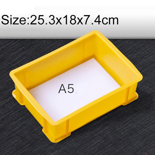 Thick Multi-function Material Box Brand New Flat Plastic Parts Box Tool Box, Size: 25.3cm x 18cm x 7.4cm(Yellow) - Storage Bags & Boxes by PMC Jewellery | Online Shopping South Africa | PMC Jewellery | Buy Now Pay Later Mobicred