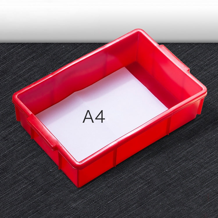 Thick Multi-function Material Box Brand New Flat Plastic Parts Box Tool Box, Size: 38.3cm x 24.2cm x 9.8cm(Red) - Storage Bags & Boxes by PMC TechLife | Online Shopping South Africa | PMC TechLife | Buy Now Pay Later Mobicred