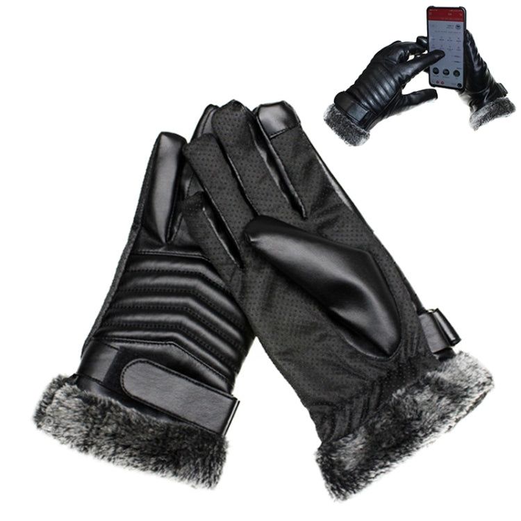 Protective Riding Winter Outdoor Sports Touch Screen Thickened Splashproof Windproof Warm Polyester Gloves for Male - Locomotive Gloves by PMC Jewellery | Online Shopping South Africa | PMC Jewellery