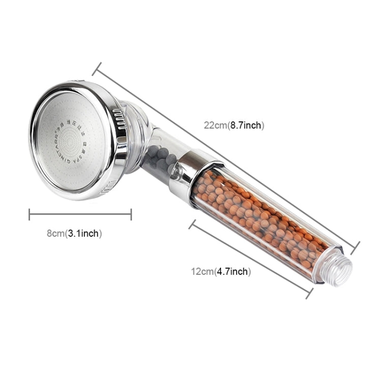 3 Settings Adjustable PC Negative Ions Shower Head, Size: Large, Interface:  2cm(Transparent) - Shower Head by PMC TechLife | Online Shopping South Africa | PMC TechLife | Buy Now Pay Later Mobicred