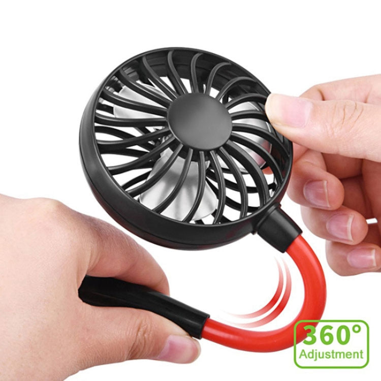 Creative Mini Hanging Neck Type Fan Outdoor LED Fan (Black) - Electric Fans by PMC Jewellery | Online Shopping South Africa | PMC Jewellery | Buy Now Pay Later Mobicred