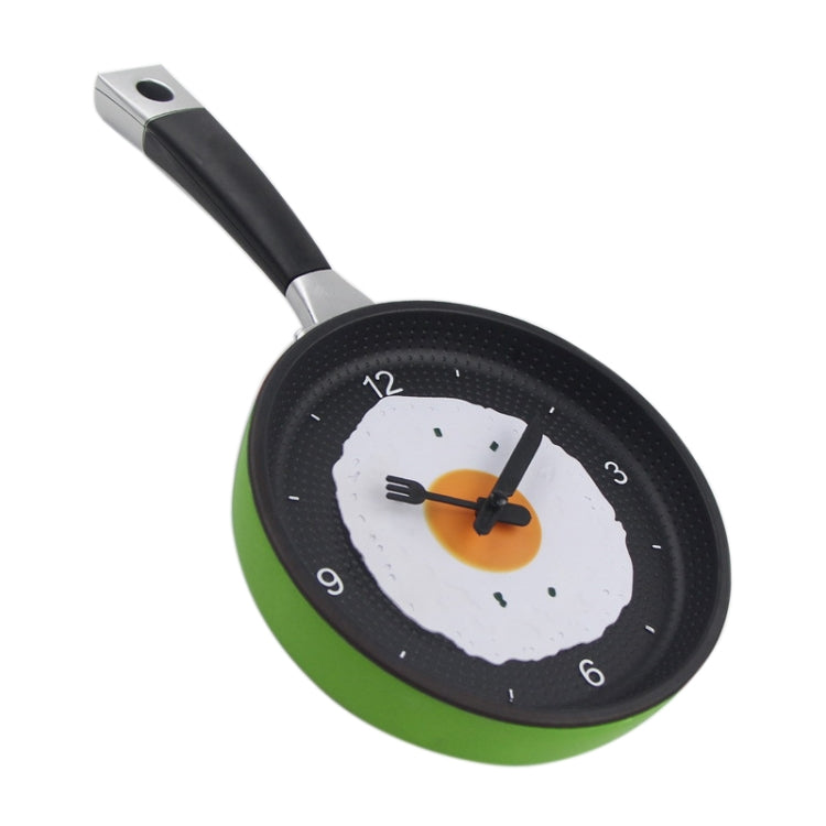 Fried Egg Pan Shape Creative Living Room Decorative Wall Clock (Green) - Wall Clock by PMc TechLife | Online Shopping South Africa | PMc TechLife | Buy Now Pay Later Mobicred