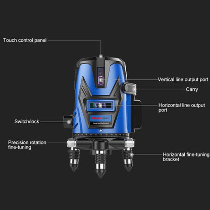 MBOOS LD Blue Light 2 Line Outdoor Laser Level Instrument with Suitcase & 1m Tripod - Laser Rangefinder by PMC Jewellery | Online Shopping South Africa | PMC Jewellery | Buy Now Pay Later Mobicred