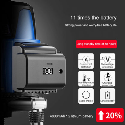 MBOOS LD Blue Light 2 Line Outdoor Laser Level Instrument with Suitcase & 1m Tripod - Laser Rangefinder by PMC Jewellery | Online Shopping South Africa | PMC Jewellery | Buy Now Pay Later Mobicred