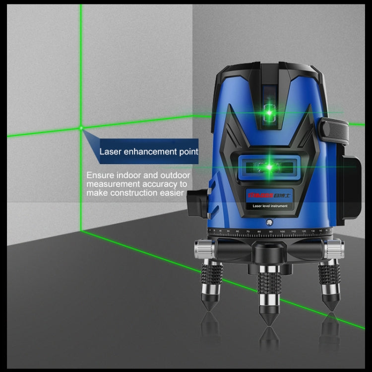 MBOOS LD Blue Light 2 Line Outdoor Laser Level Instrument with Suitcase & 1m Tripod - Laser Rangefinder by PMC Jewellery | Online Shopping South Africa | PMC Jewellery | Buy Now Pay Later Mobicred