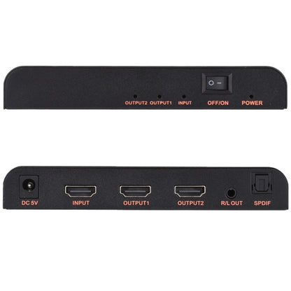 CY-041 1X2 HDMI 2.0 4K/60Hz Splitter, EU Plug - Splitter by PMC Jewellery | Online Shopping South Africa | PMC Jewellery | Buy Now Pay Later Mobicred