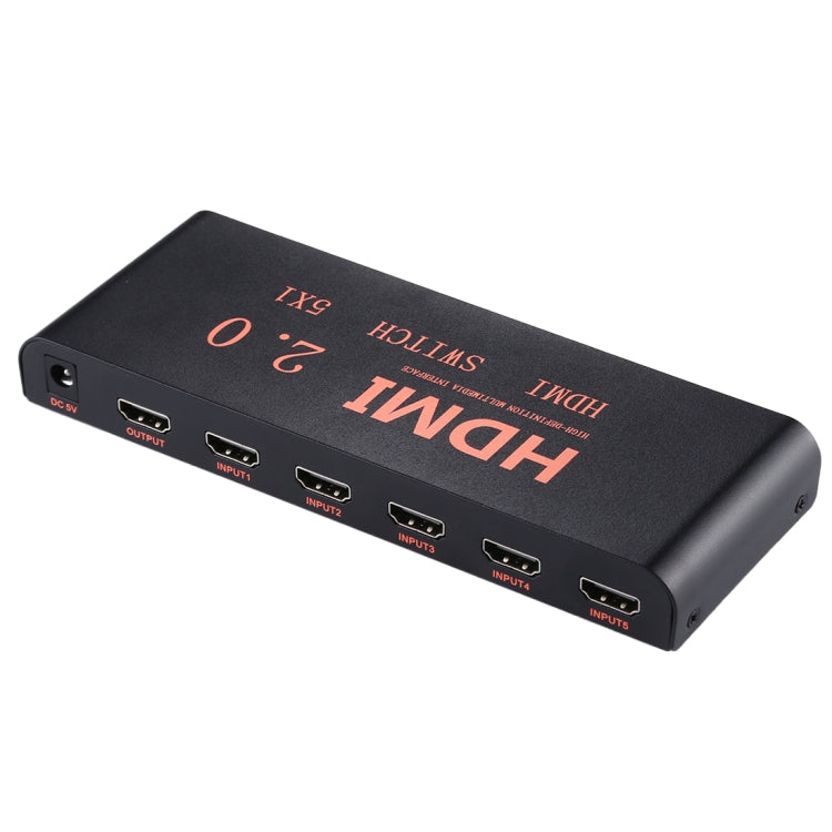 5X1 4K/60Hz HDMI 2.0 Switch with Remote Control, EU Plug - Switch by PMC Jewellery | Online Shopping South Africa | PMC Jewellery | Buy Now Pay Later Mobicred