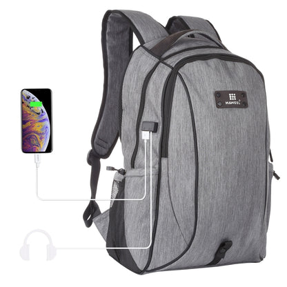 HAWEEL Outdoor Portable Canvas Dual Shoulders Laptop Backpack(Grey) - Backpack by HAWEEL | Online Shopping South Africa | PMC Jewellery | Buy Now Pay Later Mobicred