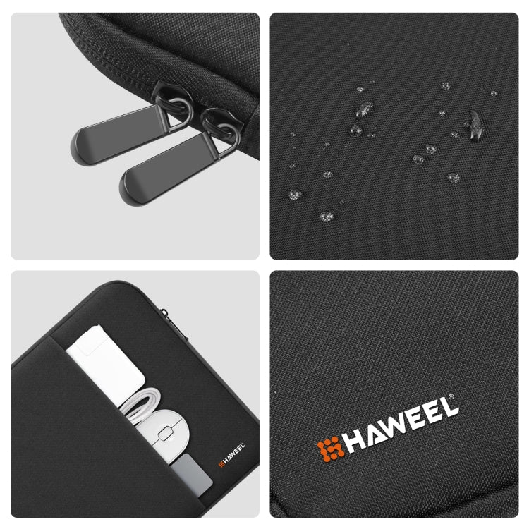 HAWEEL 15.0 inch Sleeve Case Zipper Briefcase Laptop Carrying Bag, For Macbook, Samsung, Lenovo, Sony, DELL Alienware, CHUWI, ASUS, HP, 15 inch and Below Laptops(Black) - 15 inch by HAWEEL | Online Shopping South Africa | PMC Jewellery | Buy Now Pay Later Mobicred