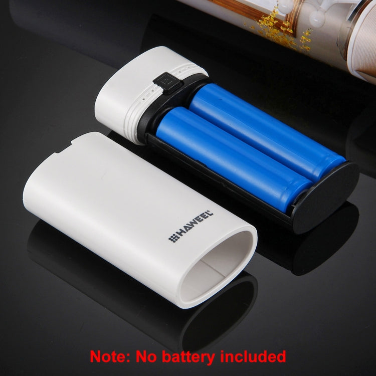 HAWEEL DIY 2x 18650 Battery (Not Included) 5600mAh Power Bank Shell Box with USB Output & Indicator(White) - Power Bank Box by HAWEEL | Online Shopping South Africa | PMC Jewellery | Buy Now Pay Later Mobicred