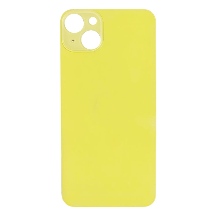 Easy Replacement Big Camera Hole Glass Back Battery Cover for iPhone 14(Yellow) - Back Cover by PMC TechLife | Online Shopping South Africa | PMC TechLife