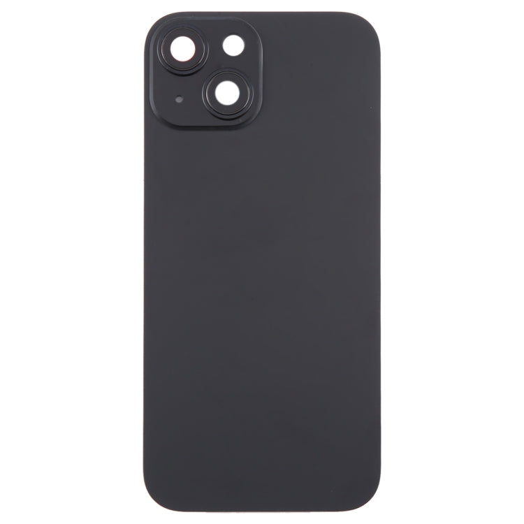 For iPhone 15 Plus Glass Battery Back Cover with Camera Lens Cover(Black) - Back Cover by PMC Jewellery | Online Shopping South Africa | PMC Jewellery