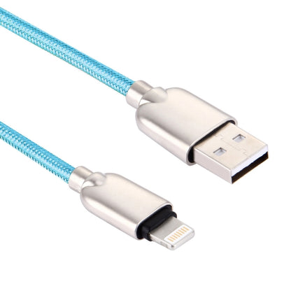 1m Woven 108 Copper Cores 8 Pin to USB Data Sync Charging Cable for iPhone, iPad(Blue) - Normal Style Cable by PMC Jewellery | Online Shopping South Africa | PMC Jewellery | Buy Now Pay Later Mobicred