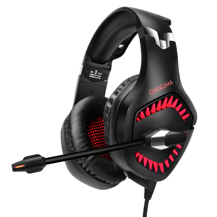 ONIKUMA K1 PRO Stereo Surround Gaming Headphone with Microphone & LED Lights(Black Red) - Multimedia Headset by ONIKUMA | Online Shopping South Africa | PMC Jewellery | Buy Now Pay Later Mobicred