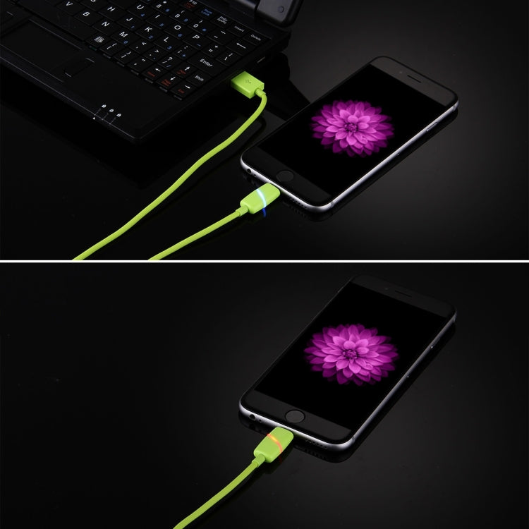 1m Circular Bobbin Gift Box Style 8 Pin to USB Data Sync Cable with Indicator for iPhone, iPad(Green) - free shipping - PMC Jewellery - Order now!