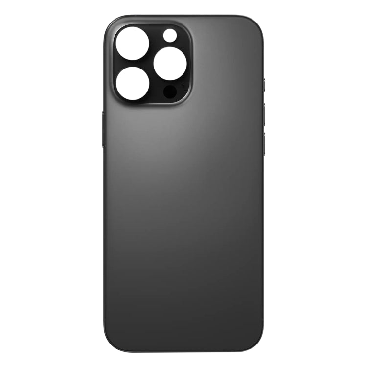 For iPhone 16 Pro Max Easy Replacement Big Camera Hole Glass Back Battery Cover(Black) -  by PMC Jewellery | Online Shopping South Africa | PMC Jewellery | Buy Now Pay Later Mobicred