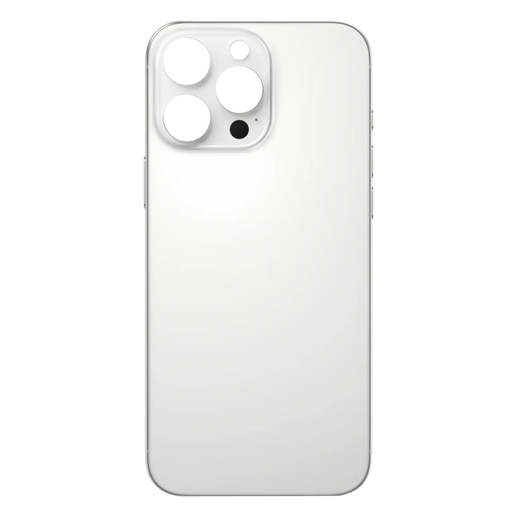 For iPhone 16 Pro Max Easy Replacement Big Camera Hole Glass Back Battery Cover(White) - free shipping - PMC Jewellery - Order now!